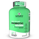 NATURYZ Triple Strength Probiotic 50 Billion CFU with Highest Pre-Probiotic 600 Mg | Chicory Root | 22 Nutrients for Gut Health | 24/7 Digestion | Supports in Occasional Constipation, Diarrhea, Gas & Bloating for Women & Men | No Refrigeration required - 60 Tablets