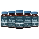 Gut Army Prebiotics & Probiotics - 10 Unique Strains Blend -100 Billion CFU - With Inulin & Probiotics Blend - Supports Gut Digestion Health & Bowel Movement - 60 Capsules By ZEROHARM - 5 Pack