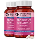 Carbamide Forte Probiotics Supplement 30 Billion for Women & Men - 60 Veg Capsules (Pack of 2)