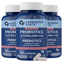 Carbamide Forte Probiotics Supplement 2.75 Billion for Women & Men - 100 Veg Capsules (Pack of 3)