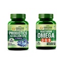 Vlado's Himalayan Organics Probiotic 50 Billion CFU 60 Veg Capsules + Vegetarian Omega 3 6 9 2000mg 90 Capsules | Daily Wellness Combo | Supports Digestive, Gut, Heart & Overall Health | Men & Women