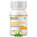 INLIFE Pumpkin Seed Extract Supplement 500mg, Hair Prostate, 60 Capsules