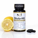 NCI Gluta-Hit Glutathione 500mg with Vitamin C Capsules, Skin Brightening, Immune Support, Antioxidant, Detoxification, 60 Capsules