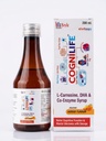 Cognilife Syrup 200 ml | L-Carnosine, DHA & Co-Enzyme Syrup | Mango Flavour Nutraceutical Supplement for Cognitive & Mental Wellness (Pack of 1)