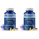Carbamide Forte Cold Pressed Organic Flaxseed Oil Omega 3 6 9 Capsules (1000mg) - 120 Capsules (Pack of 2)