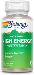 SOLARAY Once Daily High Energy Multivitamin for Women and Men - Energy Supplements - Immune Support w/Vitamin C, A, D and E, Vitamin B Complex, Trace Minerals, 60-Day Guarantee, 30 Serv, 30 VegCaps