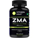 VitaminHaat ZMA and Zinc Supplement for Men | Zinc and Magnesium Supplements with Vitamin B6 | Ashwagandha, L-Theanine, Zinc Caps Supports Muscle Recovery and Sleep Quality (120 Capsules, Pack of 1)