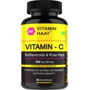Vitamin C Supplement 500mg Capsules with Citrus Bioflavonoids & Rose Hips, Amla | Immune Support, Antioxidant Protection & Collagen Formation | Natural Vitamin C for Men & Women | 30 Capsules by VitaminHaat