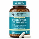 Carbamide Forte 75 Billion CFU Probiotics Supplement | 20 Probiotics Strains + 200mg Prebiotics | Gut health Supplements for Digestive & Bloating Support | 30 Veg Capsules