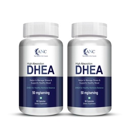 ANC DHEA 50mg | Supports Healthy Mood | 90 Capsules (Pack of 2)
