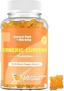 Turmeric Curcumin Gummies, Extra Strength Joint Support Gummies with Turmeric Curcumin, Vegan Non-GMO, Dietary Supplement, 60 Count