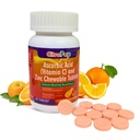 Vitamin C & Zinc Chewable Tablets | Orange Flavour | 60 Tablets | Ascorbic Acid Immunity & Skincare Supplement | Collagen Support for Healthy Skin, Hair & Nails