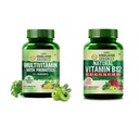 Vlado's Himalayan Organics Multivitamin with Probiotics 60 Veg Tablets + Plant Based Vitamin B12 120 Veg Capsules | Daily Multivitamin & B-Complex Combo | Supports Energy, Immunity, Brain & Overall We