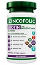 Zincofolic Biotin Gummies | Hair, Skin & Nails Support | Daily Multivitamin Gummies for Men & Women | With Biotin, Zinc, Folic Acid & Vitamins A, C, E, B6, B12 | 30 Gummies
