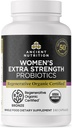 Ancient Nutrition Regenerative Organic Certified Probiotics for Women, Probiotics Women’s Extra Strength, Healthy Digestion and Immune System Function Support, 25 Billion CFUs* Per Serving, 60 Count