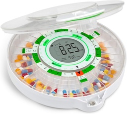 Live Fine 28-Day Automatic Pill Dispenser with Upgraded LCD Display, Key Lock, Sound & Light for Prescriptions, Medication, Vitamins, Supplements & More