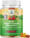 Plant Based Kids Multivitamin Gummies - Multivitamin for Kids Immune Support with Vitamins A, C, D3, E, B6 & B12, Zinc & Iodine - Children's Vitamins Chewable Formula for Strong Health - 90 Count