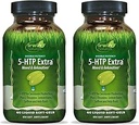 Irwin Naturals Double Potency 5-HTP Extra - 60 Liquid Soft-Gels, Pack of 2 - for Relaxation & Serotonin Production - 60 Total Servings