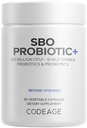 Codeage SBO Probiotics, 100 Billion CFUs Per Serving, Multi Strain Soil Based Organisms Blend and Organic Fermented Botanical Blend, Shelf-Stable, 90 Capsules