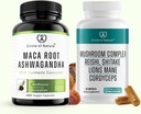 Maca Root Ashwagandha & Mushroom Suppliment Contains Lions Mane, Cordyceps, Reshi, Shitake