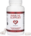 HealFast Clinical Immune Support Supplement | Sambucus Black Elderberry with Zinc and Vitamin C, D, Garlic, Echinacea | Physician Formulated for Immune Defense | Immunity Vitamins - 120 Capsules