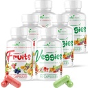 Fruits & Veggies Capsules - Natural Superfood Packed with Vitamins & Minerals - Fruit & Vegetable Supplements for Adults Pack of 6, 90 Capsules Each