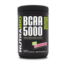 NutraBio BCAA 5000 Powder - Vegan Fermented BCAAs - Supports Lean Muscle Growth, Recovery, Endurance - 60 Servings - Kiwi Strawberry