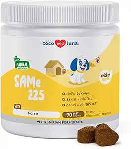 Same for Dogs - 90 Soft Chews - S-Adenosyl-L-Methionine, Liver Supplement - Brain Health, Promotes Cognitive Support, Liver Support (Same Soft Chews)