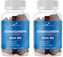 Ashwagandha Gummies - Sleep Quality, Memory, & Cognitive Support - Ashwagandha Gummies for Women & Men Pack of 2, 60 Servings