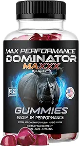 Dominator Maxxx Gummies for Men - Dominator Maxx Natural Daily Nutrition Support Premium Advanced Formula Multivitamin Pills for Overall Health & Wellness, 60 Gummies for 1 Month
