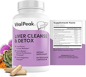 Liver Cleanse Detox & Repair - Liver Health Support Supplement - with Milk Thistle, Berberine, Beet Root Powder, Turmeric, Ginger, Dandelion Root, Artichoke, Grape Seed Extract & More - 240 Capsules