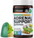 BIO KRAUTER Adrenal Support Gummies - 60 Chews - Rhodiola & Ashwagandha Gummies with Vitamins C, B6, B12 - Vegan Mood Support Supplement