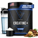 VEDGE Nutrition Creatine + | Vegan Plant-Based Creatine Monohydrate Powder | Energy, Performance & Function | Ergogenic Aids for Athletes | Unflavored, 30 Servings