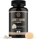 Organic Lions Mane Brain Support Dietary Supplement Premium Lions Mane Mushroom Extract - 90 Capsules