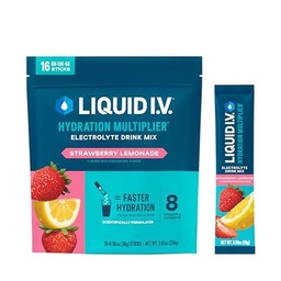 Liquid I.V.® Hydration Multiplier - Strawberry Lemonade | Electrolyte Powder Drink Mix | 1 Pack (16 Servings)