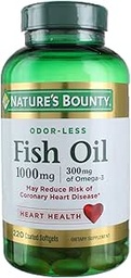 Nature's Bounty Fish Oil 1000 mg Omega-3, 220 Odorless Softgels (Pack of 3)