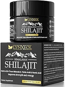 Himalayan Shilajit Resin 30g - Pure Organic Shilajit for Men & Women, Lab Tested, Rich in 85+ Trace Minerals - Fulvic & Humic Acid, Natural Energy & Muscle Support, Vitality & Wellness Supplement