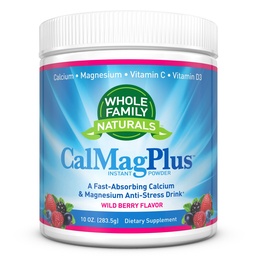 CalMag Plus Calcium Magnesium Powder for Calm & Relaxation - Berry Flavor | With Vitamin C & D3, Gluten Free, Non GMO, Natural Calm Cal Mag Drink, Supports Muscles & Sleep