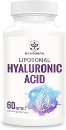 Liposomal Hyaluronic Acid 1000mg, High BioavailabilityHyaluronic Acid Capsules, Dietary Supplement Support Skin and Bones, 180 Capsules (Pack of 3)