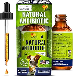 Canis&Cattus Natural Antibiotic for Dogs & Cats – Liquid Pets Antibiotic – Supports Immunity, Reduces Inflammation, Controls Parasites, and Boosts Urinary Health – 2 oz