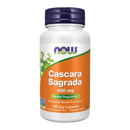 NOW Foods Supplements, Cascara Sagrada (Rhamnus purshiana) 450 mg, Herbal Regularity*, 100 Veg Capsules