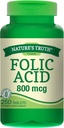 Nature's Truth Folic Acid 800 Mcg 250 Tabs, 250 Count (Pack of 3)