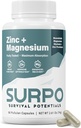 B6 Zinc and Magnesium Supplements for Men & Women, Post Workout Muscle Recovery Supplements for Leg Cramps, Immune & Sleep Support, Chelated Magnesium Glycinate with Zinc Plus Vitamin B6, 90 Capsules
