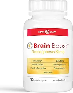 Brain Boost Capsules | with Curcumin, Cordyceps, Hericium, Ceylon Cinnamon, Purified Shilajit, and Ashwagandha | 30 Servings
