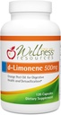 Wellness Resources High Potency d-Limonene Capsules 500mg, 120 Capsules - Orange Peel Extract for Digestive Health, Heartburn, Acid Reflux, Detoxification