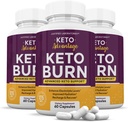 (3 Pack) Keto Advantage Keto Burn Pills 1275MG New & Improved Formula Contains Apple Cider Vinegar Extra Virgin Olive Oil Powder Green Tea Leaf 180 Capsules