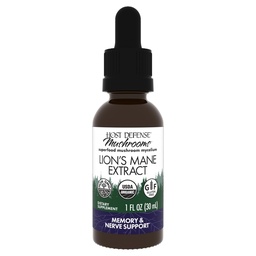 Host Defense Mushrooms Lion's Mane Extract - Lion's Mane Liquid Supplement for Brain Health - Mushroom Support for Focus & Memory Function - Immune & Nervous System Support - 1 fl oz (30 Servings)*
