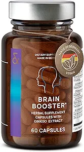 CLAV N°4 Brain Booster - Nootropics Brain Support Supplement for Memory & Focus - Lions Mane, Bacopa Monnieri, Ginkgo - Brain Vitamins & Memory Pills - 60 Capsules