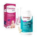 Conceive Plus Fertility Lubricant 8 x 4 Gram Applicators and Ovulation Support Inositol Supplement 120 Count Bundle