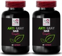 Anti gray hair vitamins - ANTI GRAY HAIR COMPLEX - Gray hair reversal, Hair transformation, Gray hair support, Color vitality booster, Youthful glow, Hair shade correction 2 Bottles 120 Capsules